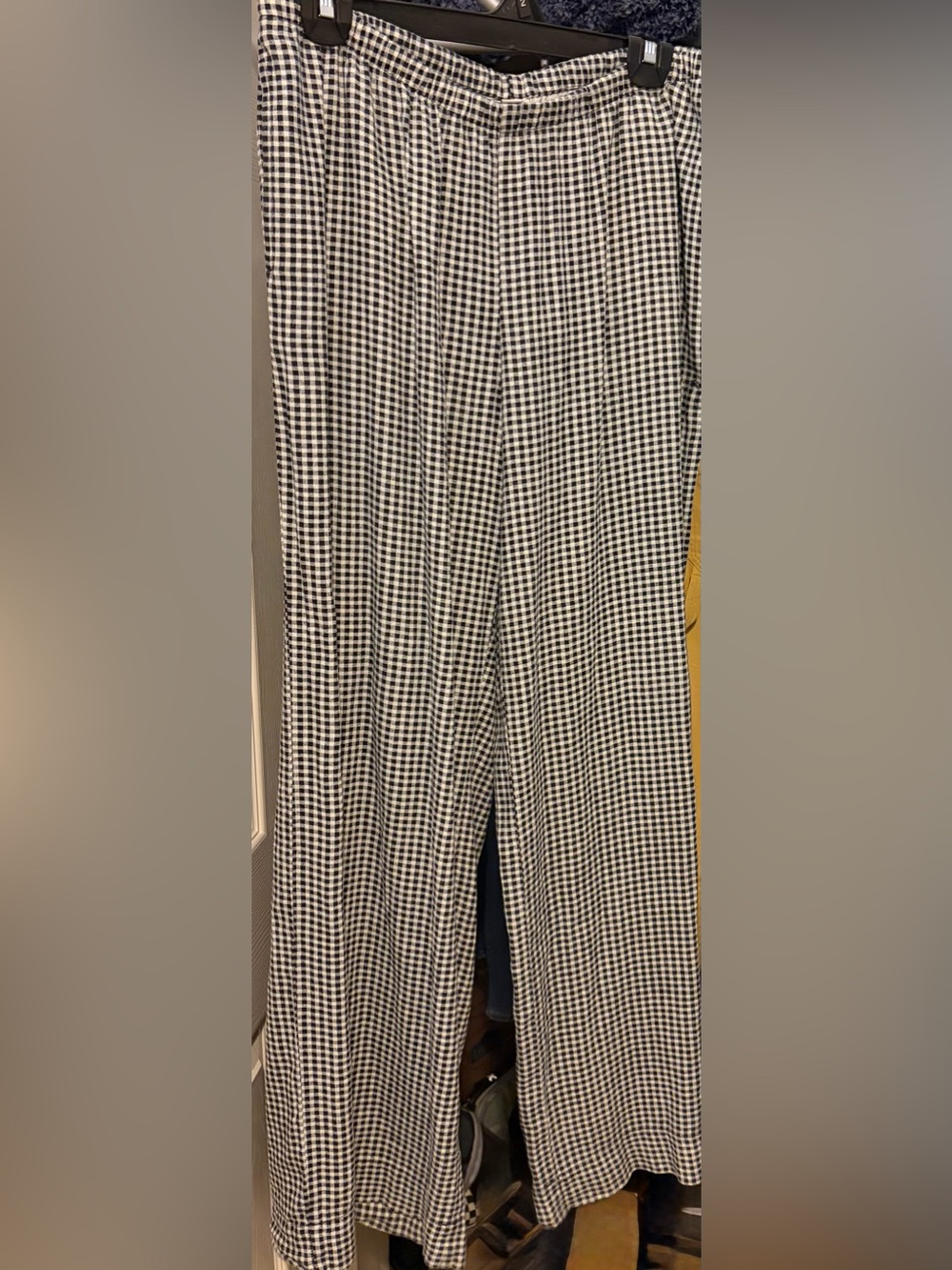 a new day Black and White Gingham Wide-Leg Pants